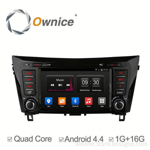 Ownice quad core car stereo GPS for nissan qashqai/x-trial 2014 with usb port and sd card slot